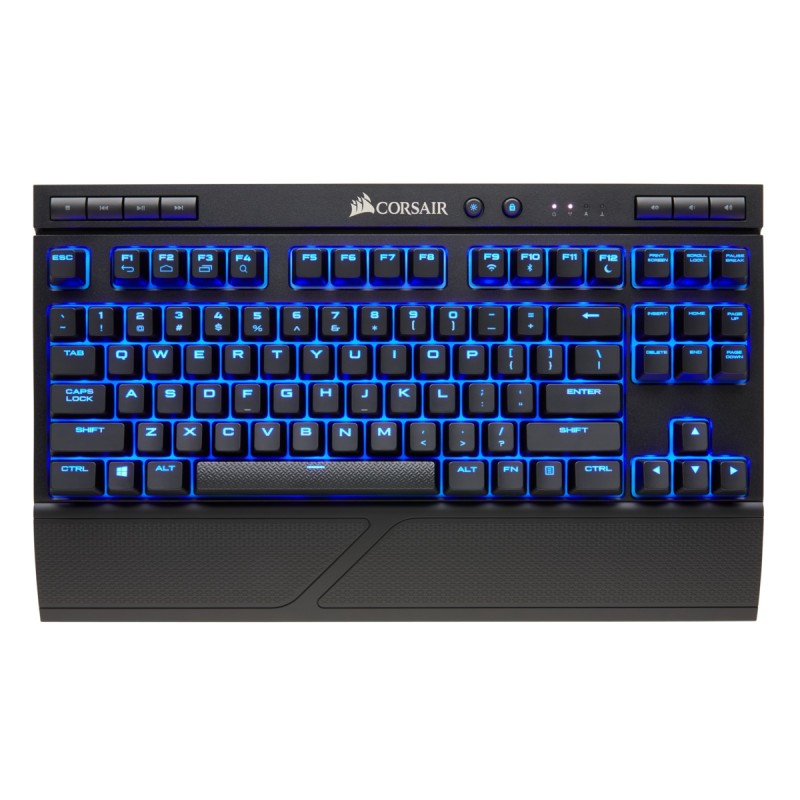 TASTATURA CORSAIR - gaming wireless | cu fir, 87 taste, format TKL , mecanica, switch Cherry MX, Bluetooth | Wireless (2.4 GHz) 