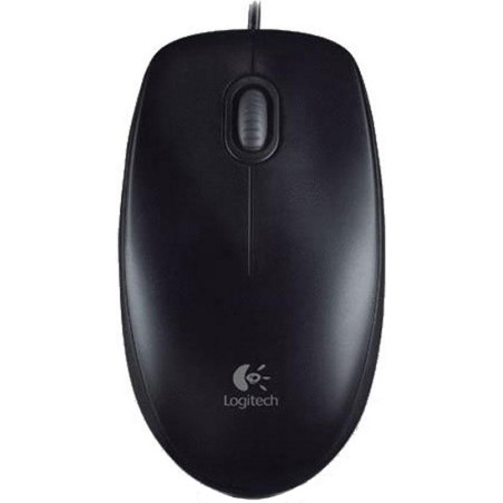MOUSE LOGITECH, "B100", PC sau NB, cu fir, USB, optic, 800 dpi, butoane/scroll 3/1, , negru, "910-003357" 45501509 (timbru verde