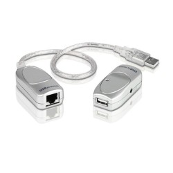 CABLU USB ATEN, prelungitor, conector USB 1.1 (T) | RJ-45 (M), gri, "UCE60-AT" (timbru verde 0.18 lei)