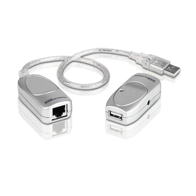 CABLU USB ATEN, prelungitor, conector USB 1.1 (T) | RJ-45 (M), gri, "UCE60-AT" (timbru verde 0.18 lei)