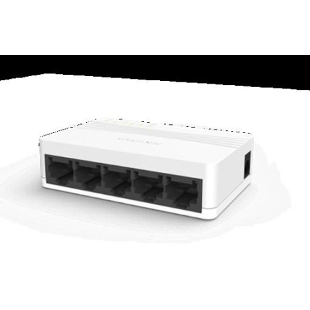 SWITCH HIKVISION, , 10/100 x 5, unmanaged, rackabil, carcasa plastic, "DS-3E0105D-E" (timbru verde 2 lei)