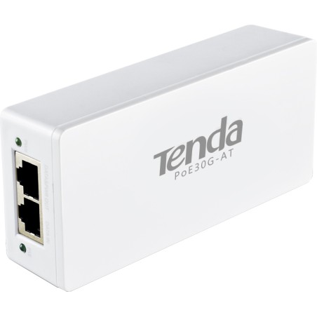 INJECTOR PoE Tenda 2 porturi Gigabit, compatibil IEEE 802.3af/at 30W maxim 100M, carcasa plastic, "POE30G-AT" (timbru verde 2 le