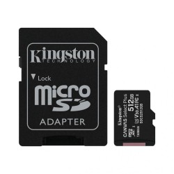 CARD MicroSD KINGSTON, 512 GB, MicroSDXC, clasa 10, standard UHS-I U3, "SDCS2/512GB" (timbru verde 0.03 lei)
