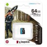 CARD SD KINGSTON, 64 GB, MicroSDXC, clasa 10, standard UHS-I U3, "SDCG3/64GBSP" (timbru verde 0.03 lei)