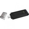 MEMORIE USB Type-C KINGSTON 32 GB, cu capac, carcasa plastic, negru, "DT70/32GB" (timbru verde 0.03 lei)