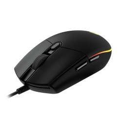 MOUSE LOGITECH, "G102 LIGHTSYNC", gaming, cu fir, USB, optic, 8000 dpi, butoane/scroll 6/1, iluminare, butoane programabile, neg