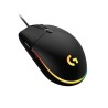 MOUSE LOGITECH, "G102 LIGHTSYNC", gaming, cu fir, USB, optic, 8000 dpi, butoane/scroll 6/1, iluminare, butoane programabile, neg
