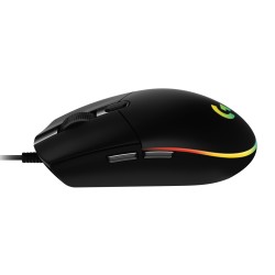 MOUSE LOGITECH, "G102 LIGHTSYNC", gaming, cu fir, USB, optic, 8000 dpi, butoane/scroll 6/1, iluminare, butoane programabile, neg