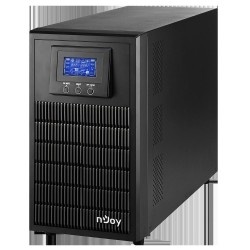 UPS NJOY, "ATEN PRO 3000", Online cu sinusoida pura, tower, 3000VA/2700W, AVR, Schuko x 4, 6 x baterie 12V/9Ah, display LCD, bac