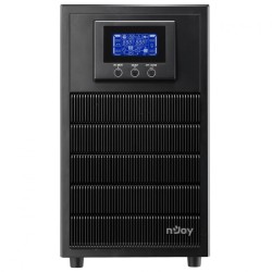 UPS NJOY, "ATEN PRO 3000", Online cu sinusoida pura, tower, 3000VA/2700W, AVR, Schuko x 4, 6 x baterie 12V/9Ah, display LCD, bac