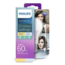 BEC LED Philips, soclu E27, putere 8W, forma clasic, lumina alb, alimentare 220 - 240 V, "000008718696598375" (timbru verde 0.45