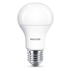 SET 2 becuri LED Philips, soclu E27, putere 13W, forma clasic, lumina alb calda, alimentare 220 - 240 V, "000008718696586099" (t