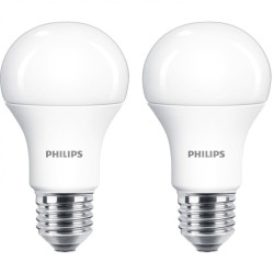 SET 2 becuri LED Philips, soclu E27, putere 10W, forma clasic, lumina alb, alimentare 220 - 240 V, "000008718696813751" (timbru 