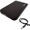 RACK extern SPACER, pt HDD/SSD, 2.5 inch, S-ATA, interfata PC USB 3.0, Husa piele sintetitca, aluminiu, negru, "SPR-25611" 45503