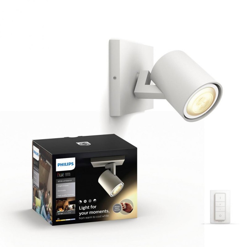 APLICA smart PHILIPS, LED, soclu GU10, putere 5.5 W, tip lumina alb rece alb calda, 350 lumeni, alimentare 220 - 230 V, "0000087