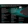 RACK extern SPACER, pt HDD/SSD, 2.5 inch, S-ATA, interfata PC USB 3.0, Husa piele sintetitca, aluminiu, negru, "SPR-25611" 45503