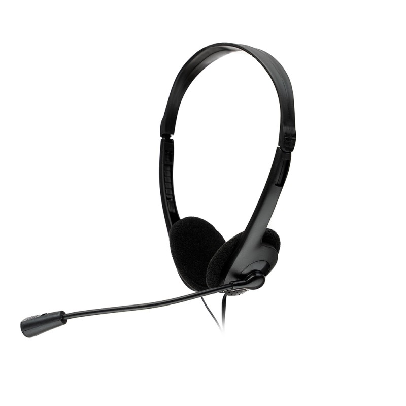 CASTI  Spacer, cu fir, standard, utilizare multimedia, call center, microfon pe brat, conectare prin Jack 3.5 mm x 2, negru, "SP