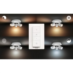 APLICA smart PHILIPS, LED, soclu GU10, putere 5 W x 3, tip lumina alb rece alb calda, 350 lumeni, alimentare 220 - 230 V, "00000
