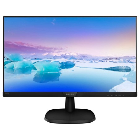 MONITOR PHILIPS 23.8", home, office, IPS, Full HD (1920 x 1080), Wide, 250 cd/mp, 8 ms, DVI, VGA, "243V7QSB/01" (timbru verde 7 