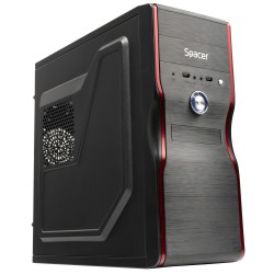 CARCASA SPACER, Middle Tower, ATX, "MERCURY", 450 (230W for 450 Desktop PC), USB 2.0 x 2, Jack 3.5mm x 2, "SPC-MERCURY" (timbru 