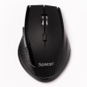 MOUSE  Spacer, PC sau NB, wireless, 2.4GHz, optic, 800/ 1200/1600 dpi, butoane/scroll 6/1, rezolutie selectabila, negru, "SPMO-2