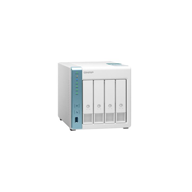NAS QNAP, desktop, HDD x 4, capacitate maxima 64 TB, memorie RAM 1 GB, RJ-45 (Gigabit) x 2, porturi USB 3.2 x 3, "TS-431K" (timb