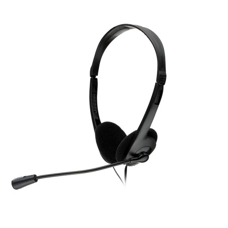 CASTI  Spacer, cu fir, standard, utilizare multimedia, call center, microfon pe brat, conectare prin Jack 3.5 mm x 2, negru, "SP