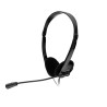 CASTI  Spacer, cu fir, standard, utilizare multimedia, call center, microfon pe brat, conectare prin Jack 3.5 mm x 2, negru, "SP