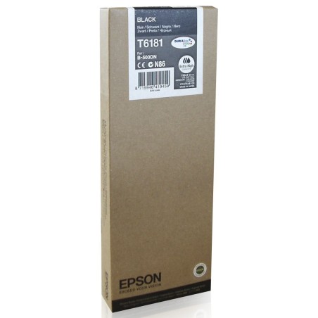 Cartus Cerneala Original Epson Black, T6181, pentru Business B500, , (timbru verde 0.15 lei),  "C13T618100"(RAPO)