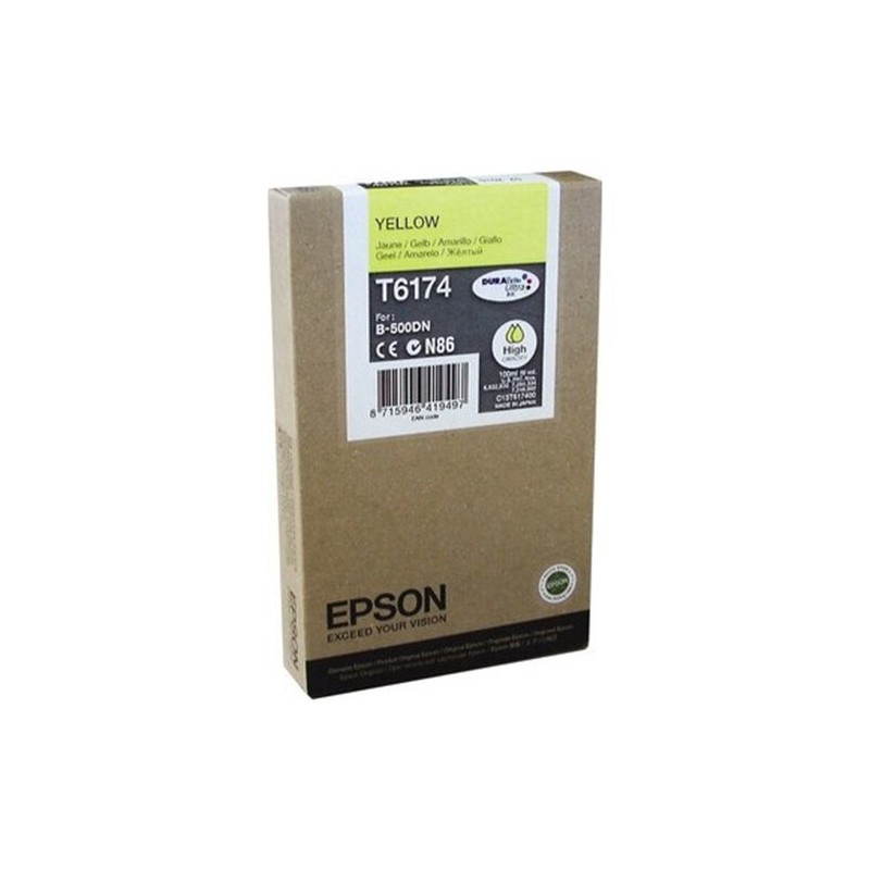 Cartus Cerneala Original Epson Yellow, T6174, pentru Business B500, 7K, (timbru verde 0.15 lei),  "C13T617400"