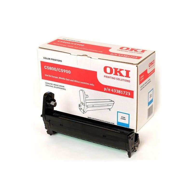 Drum Unit Original OKI Cyan, 43381723, pentru C5800|C5900|C5550, 20K, (timbru verde 0.8 lei), "43381723"
