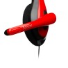 CASTI  Spacer, cu fir, standard, utilizare multimedia, microfon pe brat, conectare prin Jack 3.5 mm x 2, negru / rosu, "SPK-507"
