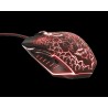 MOUSE TRUST, "GXT 105 Izza", gaming, cu fir, USB, optic, 2400 dpi, butoane/scroll 6/1, iluminare, buton selectare viteza, negru,