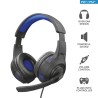 CASTI Trust, "GXT 307B Ravu", cu fir, gaming, utilizare multimedia, smartphone, microfon pe brat, conectare prin Jack 3.5 mm, ne