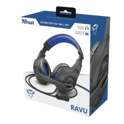 CASTI Trust, "GXT 307B Ravu", cu fir, gaming, utilizare multimedia, smartphone, microfon pe brat, conectare prin Jack 3.5 mm, ne