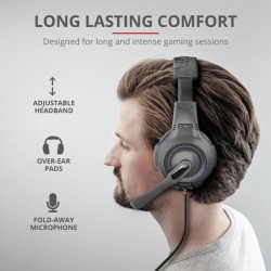 CASTI Trust, "GXT 307B Ravu", cu fir, gaming, utilizare multimedia, smartphone, microfon pe brat, conectare prin Jack 3.5 mm, ne