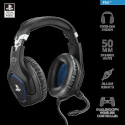 CASTI Trust, "GXT 488 Forze PS4", cu fir, gaming, utilizare multimedia, smartphone, microfon pe brat, conectare prin Jack 3.5 mm