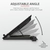 STAND TRUST "GXT 1125 Quno" notebook 17", sita aluminiu, 4 x fan 5cm, 1 x fan 13 cm, LED albastru, negru, "TR-23581" (timbru ver