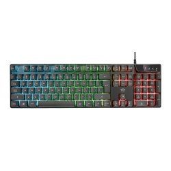 TASTATURA TRUST- gaming, "GXT 835 Azor", cu fir, 104 taste, format standard , USB, negru, "TR-23651" (timbru verde 0.8 lei)