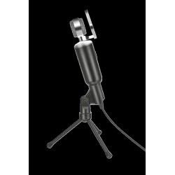 MICROFON TRUST, suport tip trepied, conector Jack 3.5 mm, negru, "TR-21672" (timbru verde 0.03 lei)