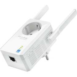 RANGE EXTENDER TP-LINK wireless  300mbps, 1 port 10/100Mbps, 2 antene externe, 2.4GHz, + extra priza "TL-WA860RE" (timbru verde 