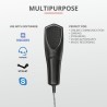 MICROFON TRUST, suport tip trepied, conector USB, negru, "TR-22656" (timbru verde 0.03 lei)