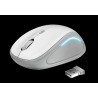 MOUSE TRUST, "Yvi FX", PC sau NB, wireless, 2.4GHz, optic, 1600 dpi, butoane/scroll 4/1, iluminare, buton selectare viteza, alb,