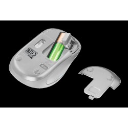 MOUSE TRUST, "Yvi FX", PC sau NB, wireless, 2.4GHz, optic, 1600 dpi, butoane/scroll 4/1, iluminare, buton selectare viteza, alb,