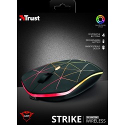 MOUSE TRUST, "GXT 117 Strike", gaming, wireless, 2.4GHz, optic, 1400 dpi, butoane/scroll 6/1, iluminare, buton selectare viteza,
