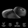 MOUSE TRUST, "Verro Ergonomic", PC sau NB, wireless, 2.4GHz, optic, 1600 dpi, butoane/scroll 6/1, buton selectare viteza, negru,