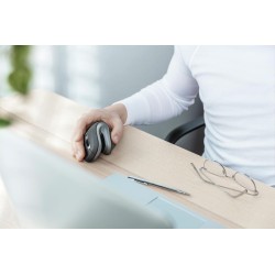 MOUSE TRUST, "Verro Ergonomic", PC sau NB, wireless, 2.4GHz, optic, 1600 dpi, butoane/scroll 6/1, buton selectare viteza, negru,