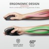 MOUSE TRUST, "Verro Ergonomic", PC sau NB, wireless, 2.4GHz, optic, 1600 dpi, butoane/scroll 6/1, buton selectare viteza, negru,