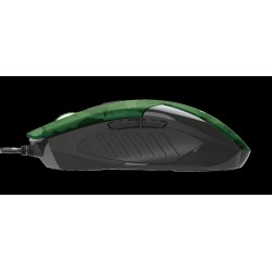 MOUSE TRUST, "GXT 781 Rixa Camo", gaming, cu fir, USB, optic, 3200 dpi, butoane/scroll 5/1, iluminare, butoane programabile, pad