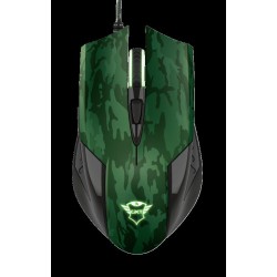 MOUSE TRUST, "GXT 781 Rixa Camo", gaming, cu fir, USB, optic, 3200 dpi, butoane/scroll 5/1, iluminare, butoane programabile, pad